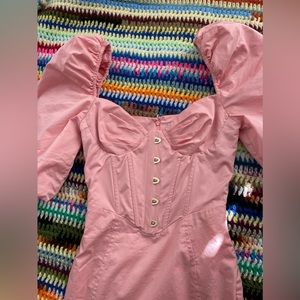 Beautiful Oh Polly dress Size 0 Corset waist and puff sleeves